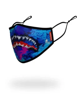 ADULT COLOR DRIP FORM FITTING FACE MASK