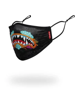 ADULT DRAGON SHARK FORM FITTING FACE MASK