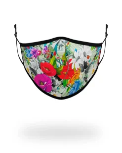 ADULT FLORAL MONEY FORM FITTING FACE MASK