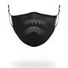 ADULT MIDNIGHT SHARK FORM FITTING FACE MASK