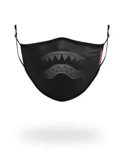 ADULT MIDNIGHT SHARK FORM FITTING FACE MASK