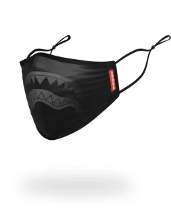 ADULT MIDNIGHT SHARK FORM FITTING FACE MASK