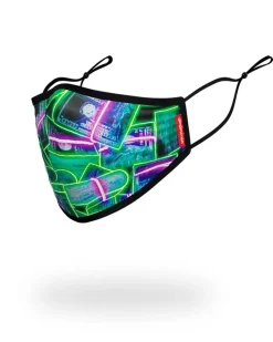 ADULT NEON MONEY FORM FITTING FACE MASK