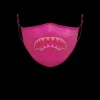 ADULT PINK SHARK FORM-FITTING FACE MASK