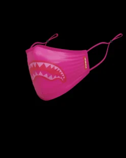 ADULT PINK SHARK FORM-FITTING FACE MASK