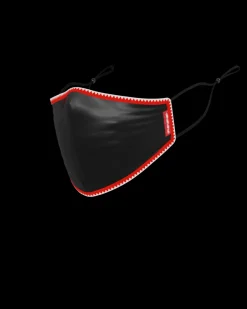 ADULT VERTICAL SHARK (BLACK) FORM-FITTING FACE MASK