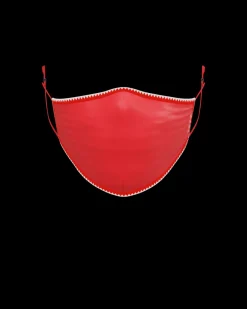 ADULT VERTICAL SHARK (RED) FORM-FITTING FACE MASK