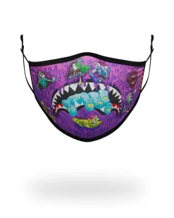 ADULT ZOMBIE SHARK FORM FITTING FACE MASK