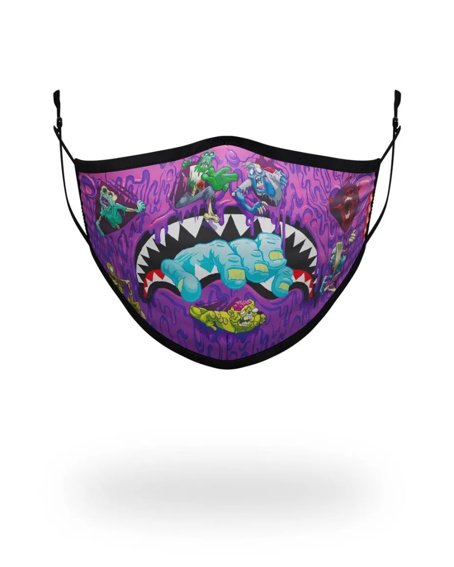 ADULT ZOMBIE SHARK FORM FITTING FACE MASK