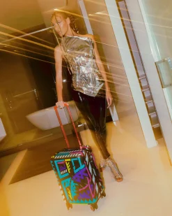 A.I. PATH TO THE FUTURE III HARDSHELL CARRY-ON LUGGAGE - SANDFLOWER COLLAB