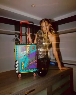 A.I. PATH TO THE FUTURE III HARDSHELL CARRY-ON LUGGAGE - SANDFLOWER COLLAB