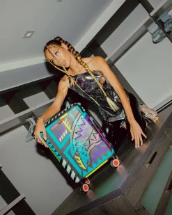 A.I. PATH TO THE FUTURE III HARDSHELL CARRY-ON LUGGAGE - SANDFLOWER COLLAB