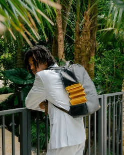 A.i.3 SHARK BITE BLACK GOLD BACKPACK (DLXV)