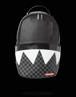 BLACK HALF CHECK SHARKS IN PARIS BACKPACK (ONE OF ONE)