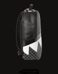 BLACK HALF CHECK SHARKS IN PARIS BACKPACK (ONE OF ONE)