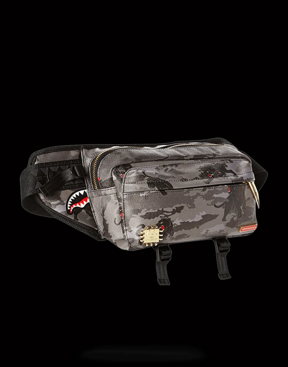 BLACK PANTHERA CAMO CROSSBODY