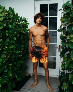 CAMO FIRE SHOTO SWIM TRUNKS