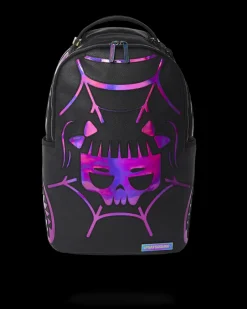 CAZZU IRIDESCENT CUT & SEW SPIDER SKULL SHARK BACKPACK (DLXV)
