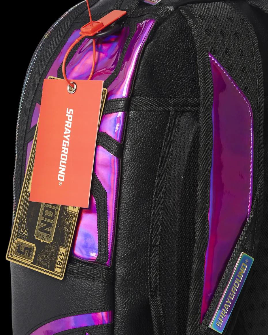 CAZZU IRIDESCENT CUT & SEW SPIDER SKULL SHARK BACKPACK (DLXV)