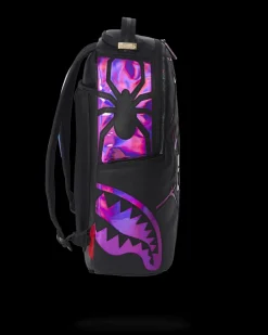 CAZZU IRIDESCENT CUT & SEW SPIDER SKULL SHARK BACKPACK (DLXV)