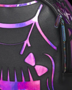 CAZZU IRIDESCENT CUT & SEW SPIDER SKULL SHARK BACKPACK (DLXV)