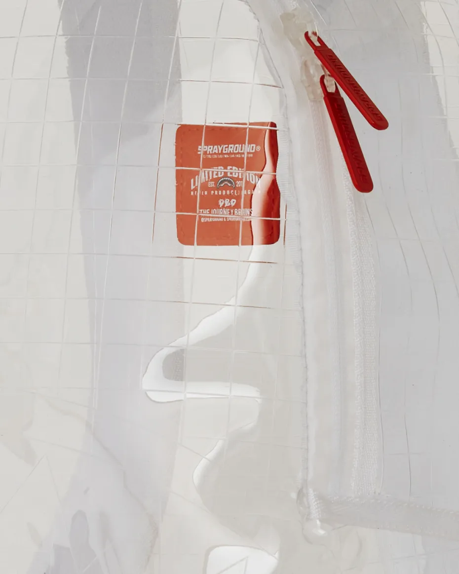 CLEAR VISION SHARKS IN PARIS - 100% ALL CLEAR DLX BACKPACK