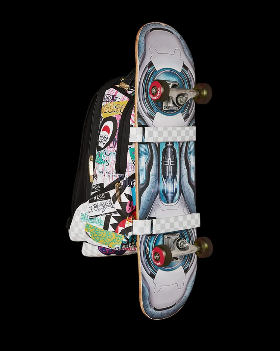 CREATE ANOTHER DAY SKATEBOARD-STRAP BACKPACK