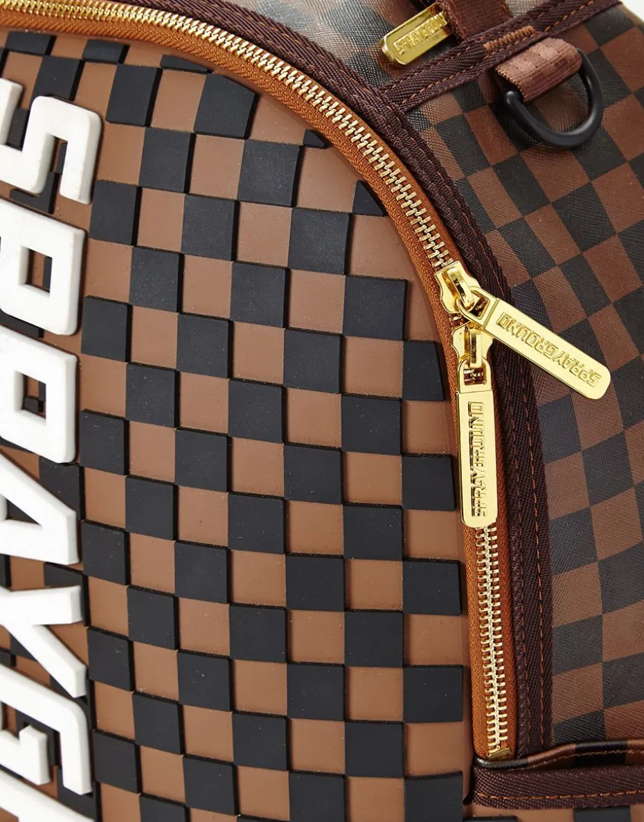 3D MOLDED RUBBER CHECKERED LOGO