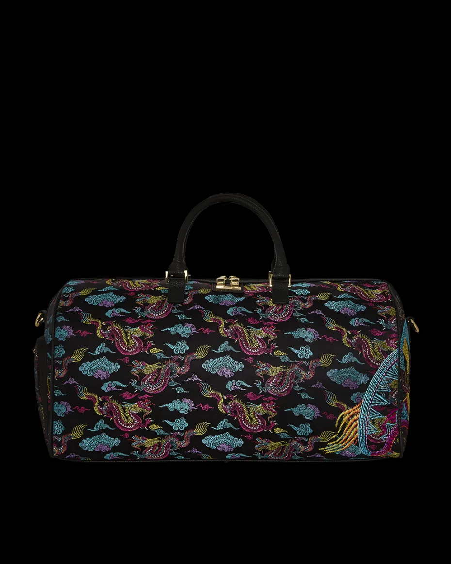 EMBROIDERED DRAGONS DUFFLE