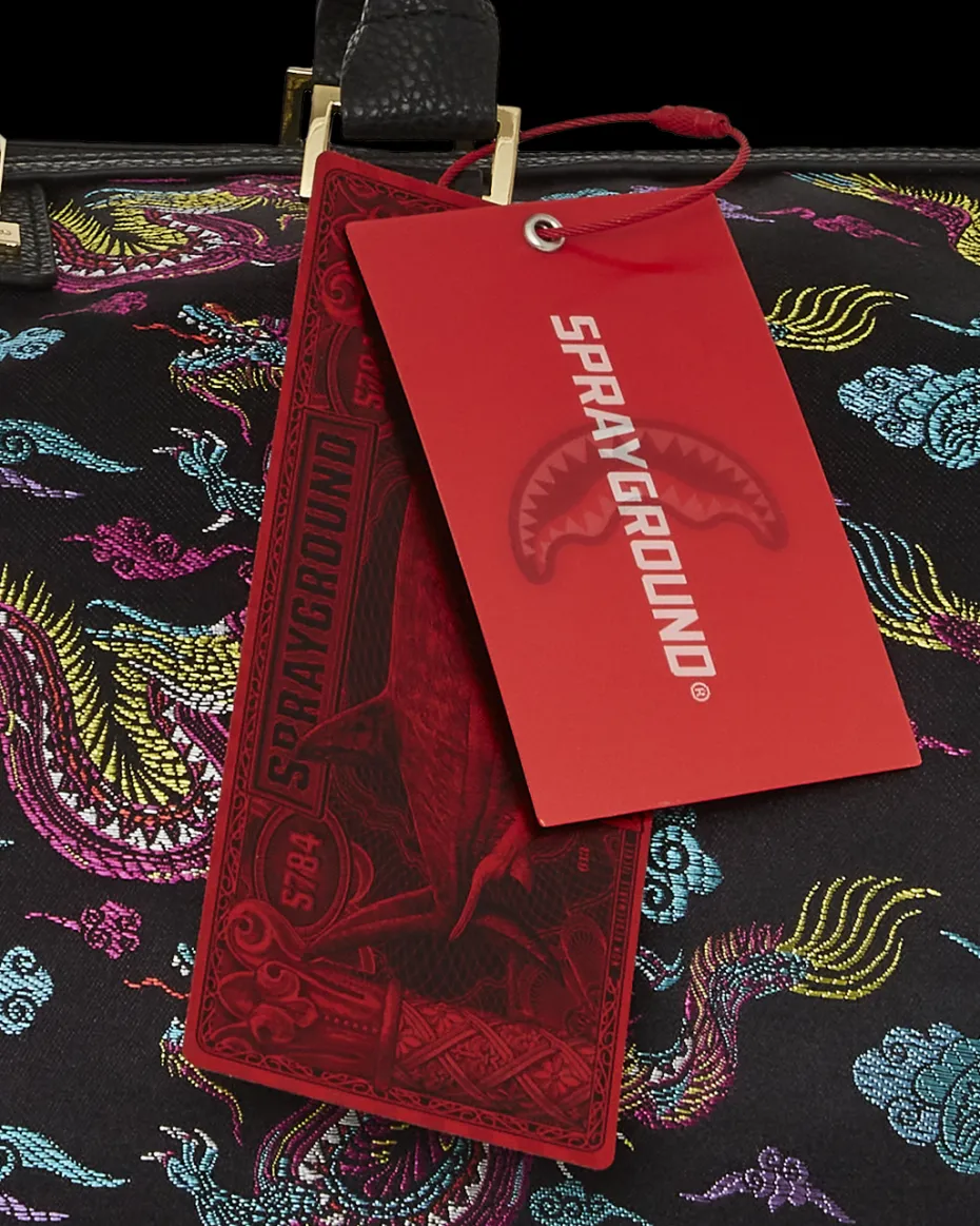 EMBROIDERED DRAGONS DUFFLE
