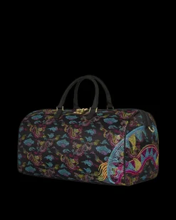 EMBROIDERED DRAGONS DUFFLE