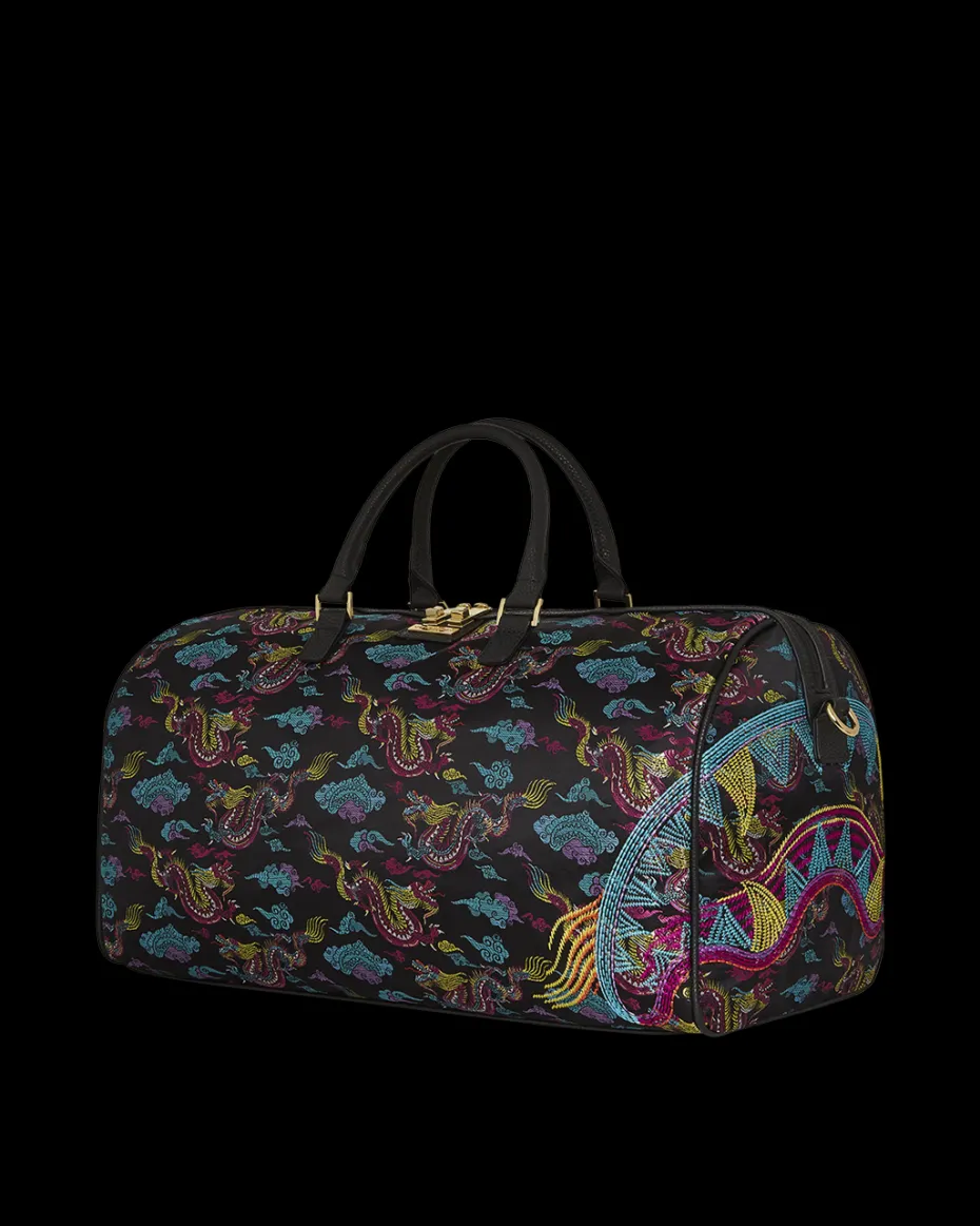 EMBROIDERED DRAGONS DUFFLE