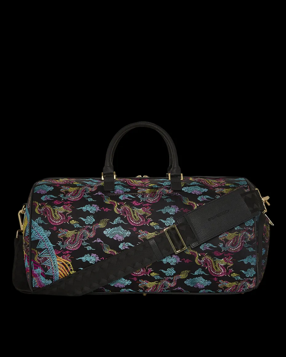 EMBROIDERED DRAGONS DUFFLE
