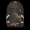 EXTERIOR GOLD ZIP POCKET SHARKS IN PARIS BACKPACK (DLXV)