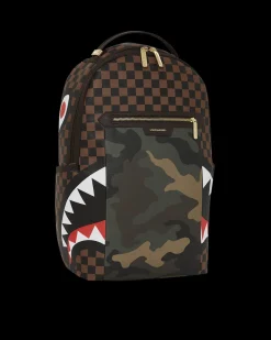 EXTERIOR GOLD ZIP POCKET SHARKS IN PARIS BACKPACK (DLXV)
