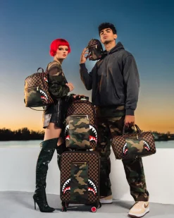 EXTERIOR GOLD ZIP POCKET SHARKS IN PARIS BACKPACK (DLXV)