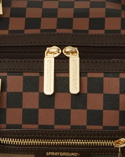 EXTERIOR GOLD ZIP POCKET SHARKS IN PARIS MINI DUFFLE