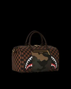EXTERIOR GOLD ZIP POCKET SHARKS IN PARIS MINI DUFFLE