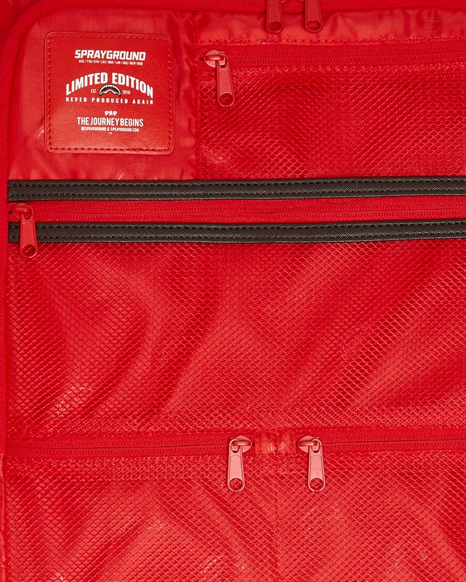 EXTERIOR GOLD ZIP POCKET SHARKS IN PARIS JETSETTER CARRY-ON LUGGAGE