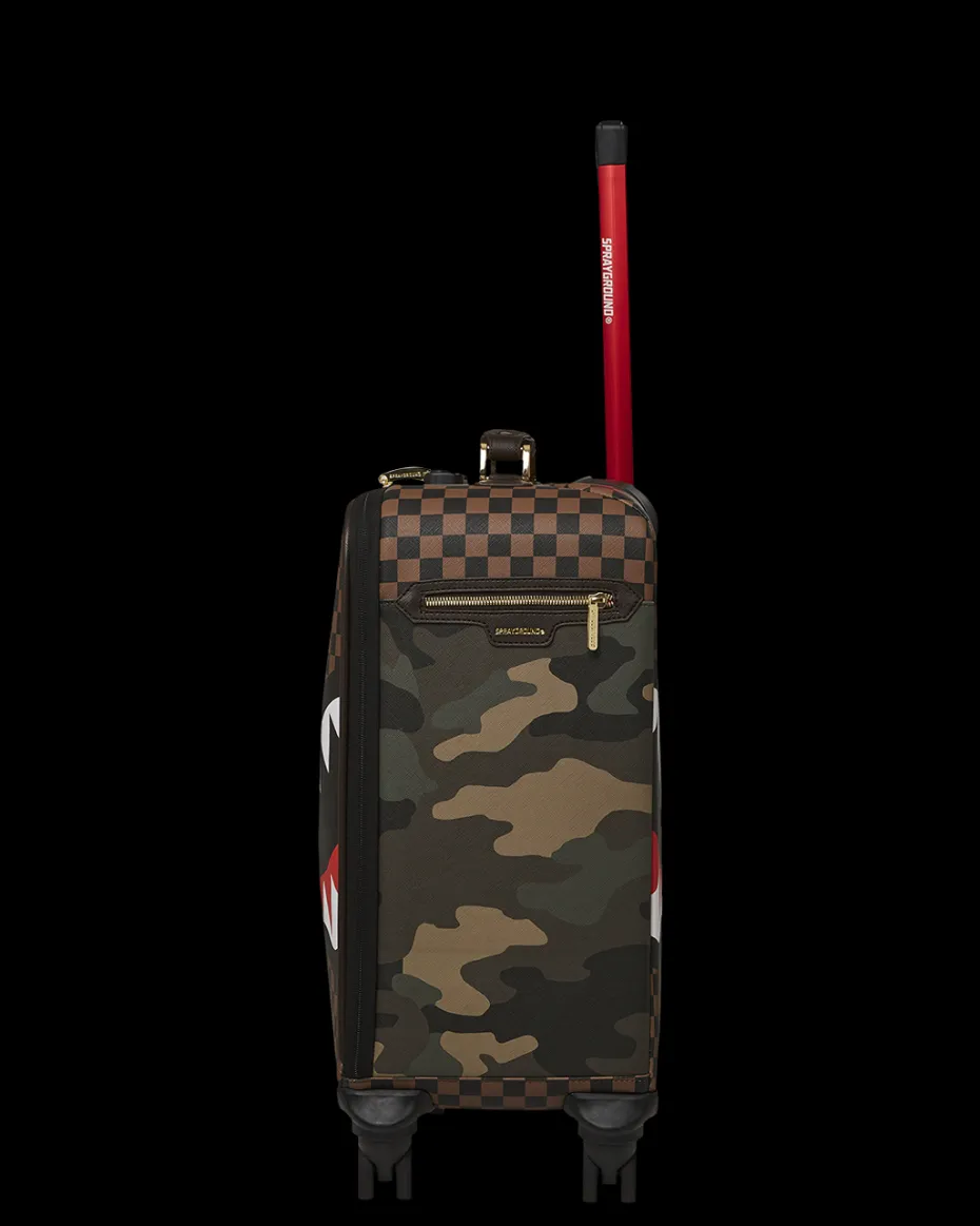 EXTERIOR GOLD ZIP POCKET SHARKS IN PARIS JETSETTER CARRY-ON LUGGAGE