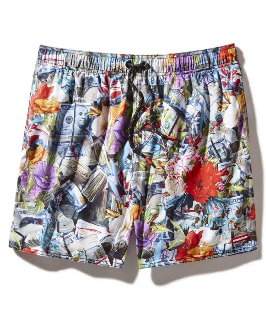 FLORAL MONEY SHOTO SWIM TRUNKS