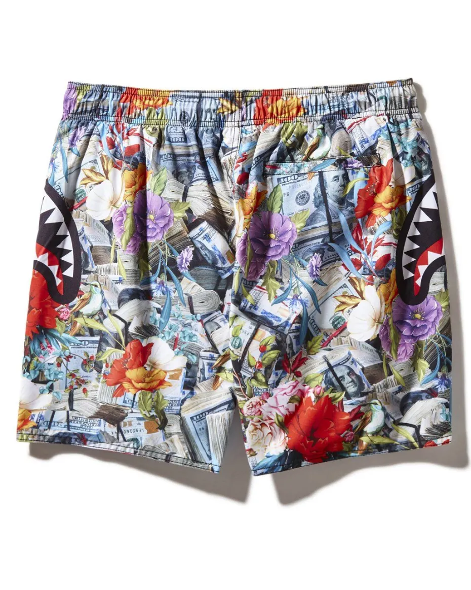 FLORAL MONEY SHOTO SWIM TRUNKS