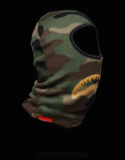 GOLD KNIT SHARK MOUTH SKI MASK