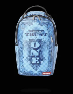 IN GOD WE TRUST BLUE BACKPACK (ONE OF ONE)