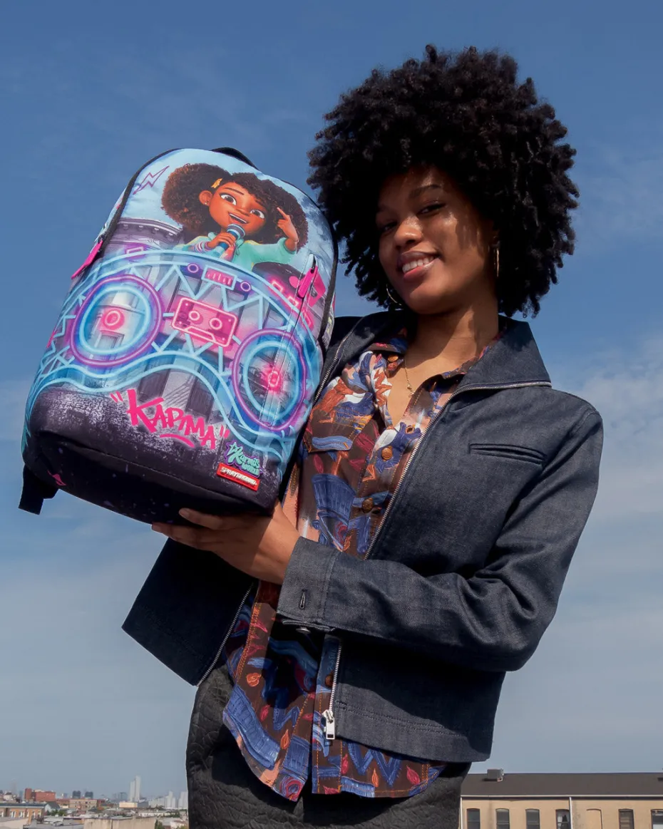 KARMA'S WORLD TURN UP THE VOLUME BACKPACK