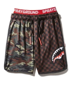 KIDS CHECKS & CAMO SWIM TRUNKS