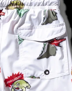 KIDS PATCH ALL-IN SWIM TRUNKS (WHITE)