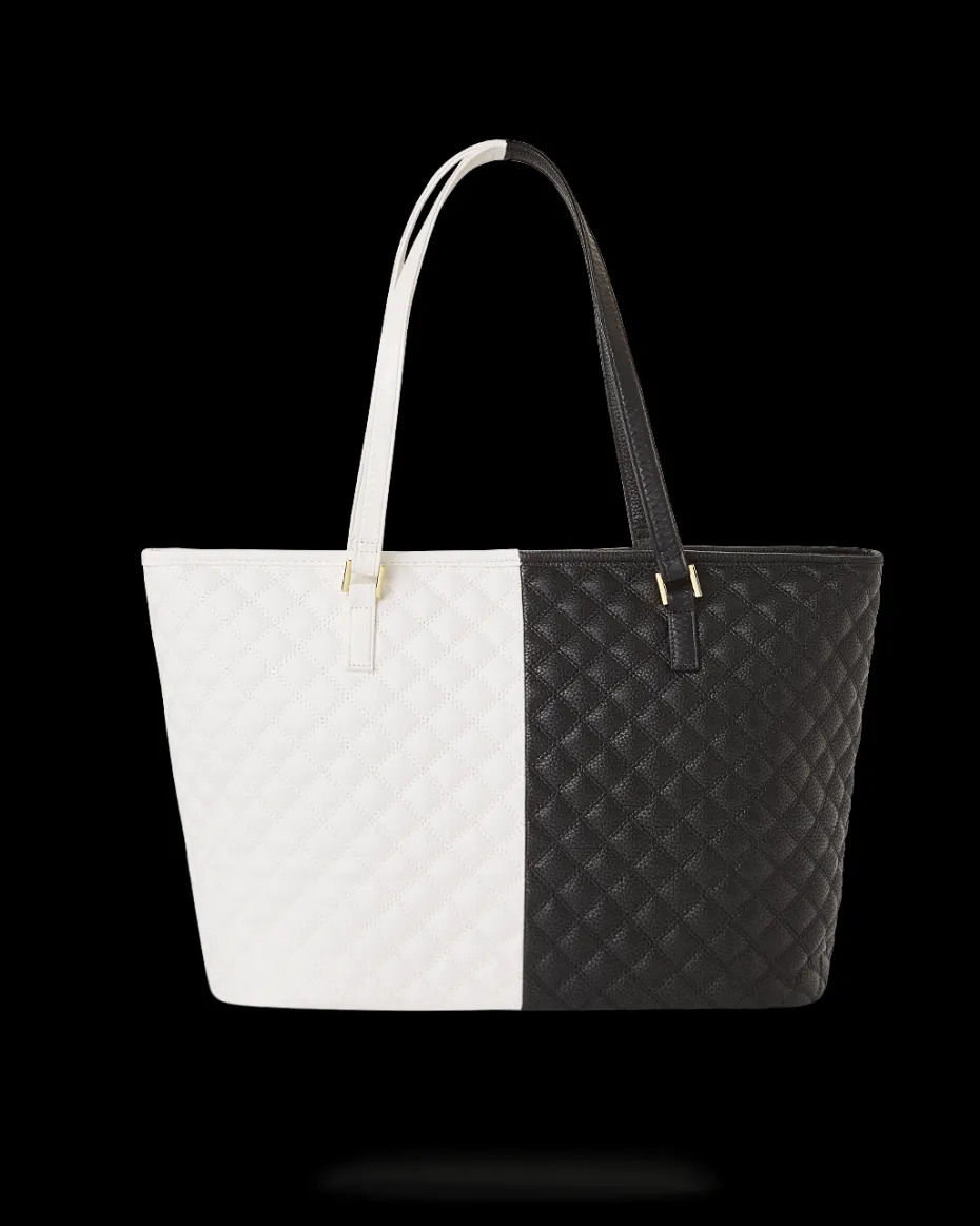 LEVELED UP SPLIT QUILT SHARK TOTE