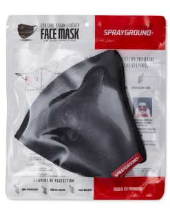 MIDNIGHT SHARK VEGAN LEATHER FACEMASK