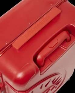 MOLDED SHARKITECTURE RED HARDSHELL CARRY-ON LUGGAGE